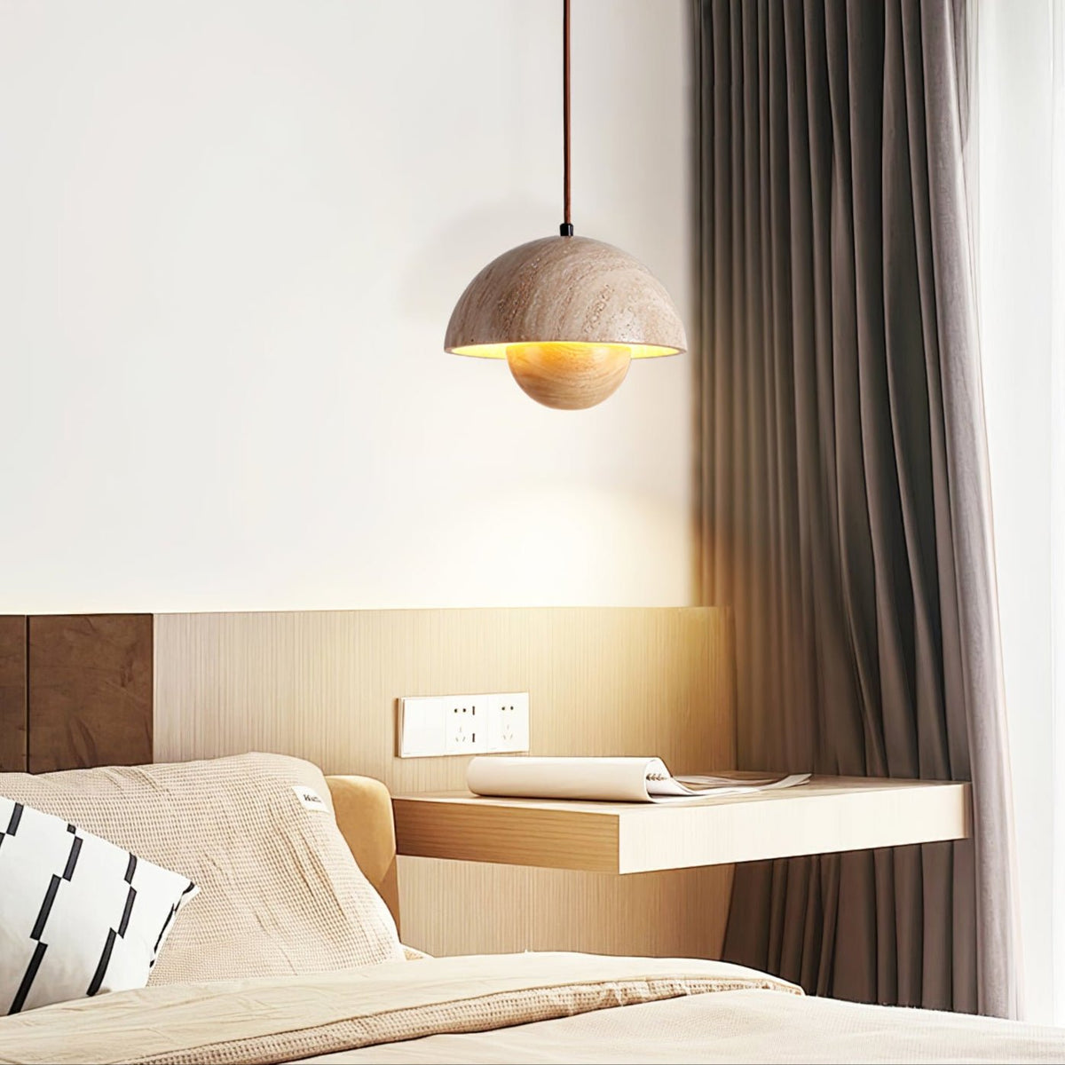 Bud Travertine Pendant Lamp