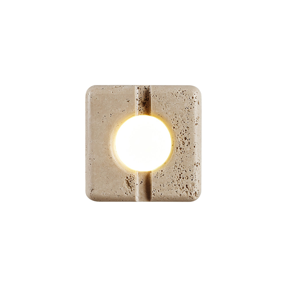 Kosmo Clear Travertine Wall Lamp