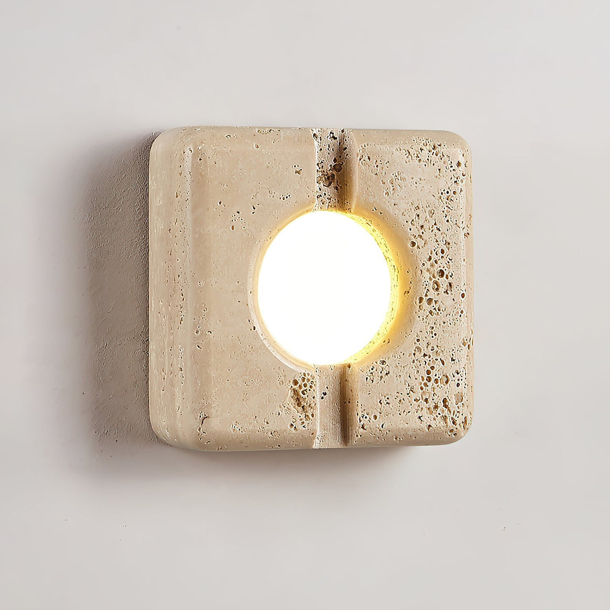 Kosmo Clear Travertine Wall Lamp