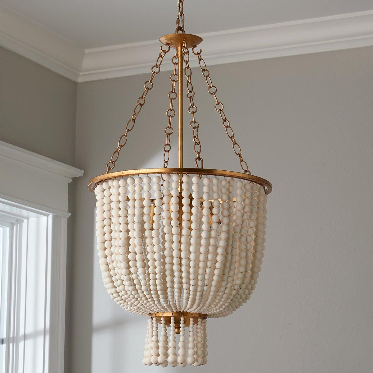 Opal Postmodern Luxury Wooden Chandelier