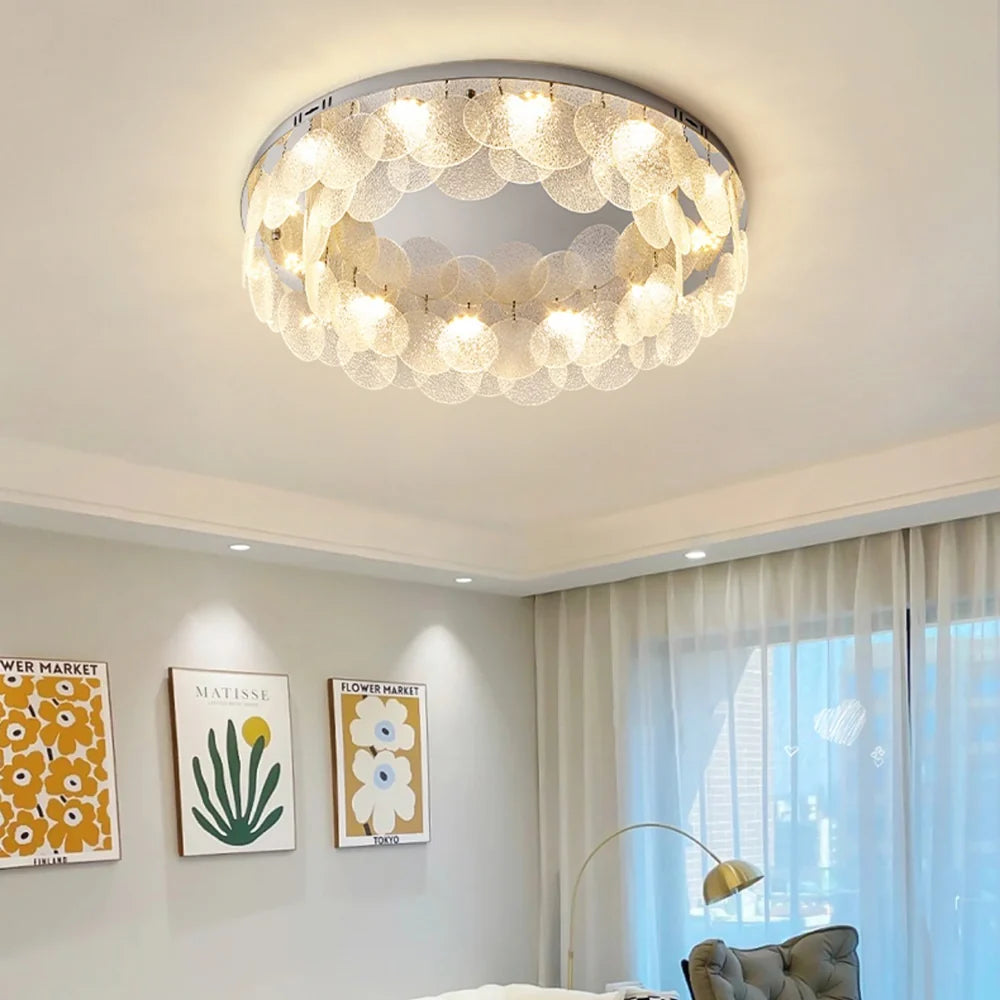 Casper Disc Glass Ceiling Lamp