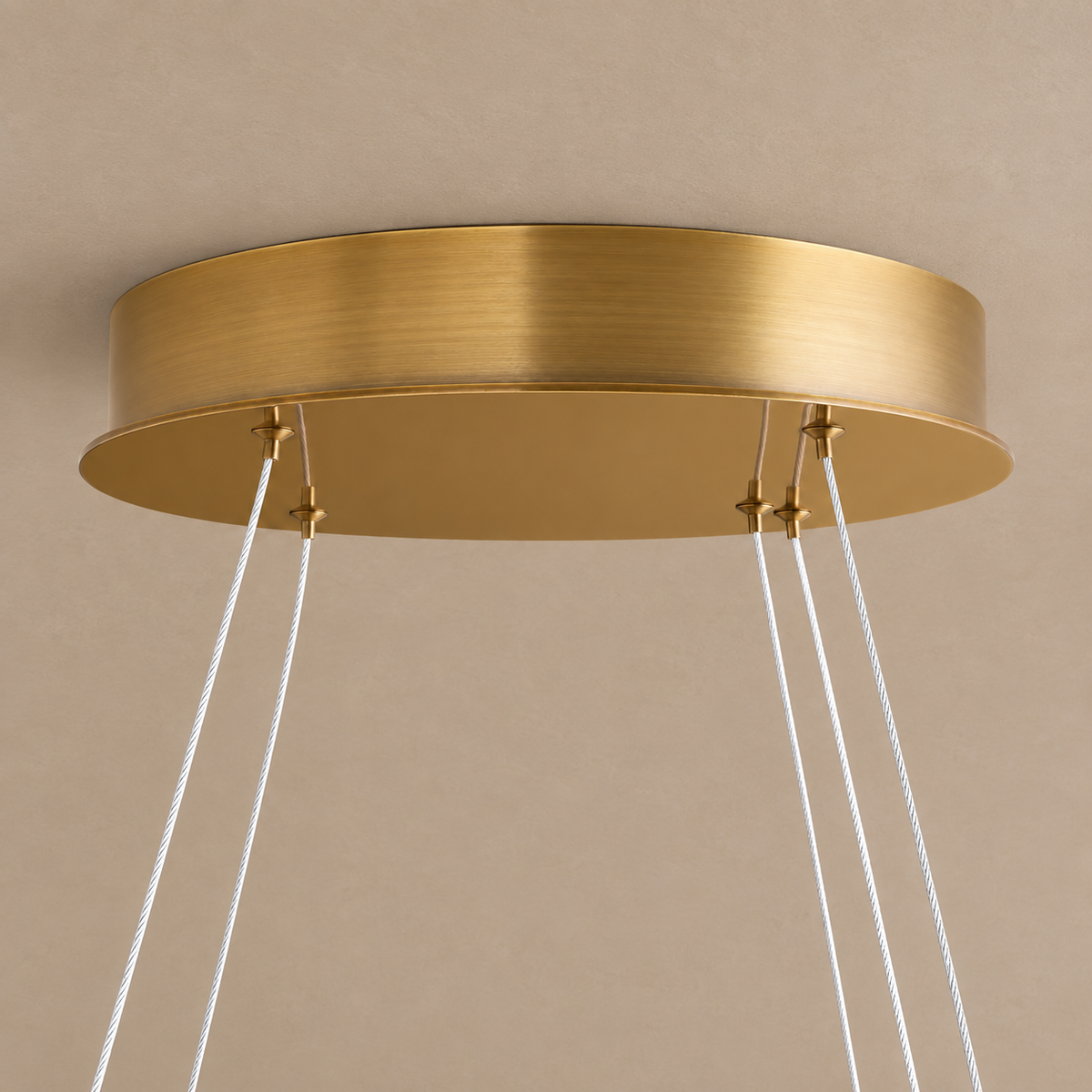 Glass Disc Chandelier | 16-Light Brass | CLDSC152BR