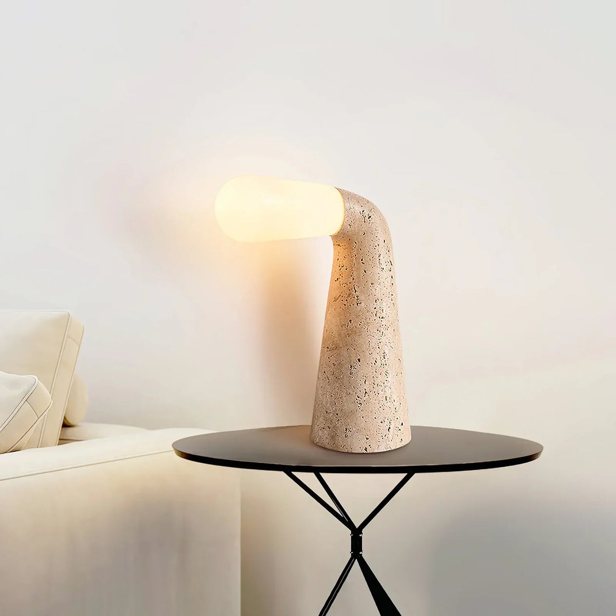 Cone Nilo Travertine Table Lamp
