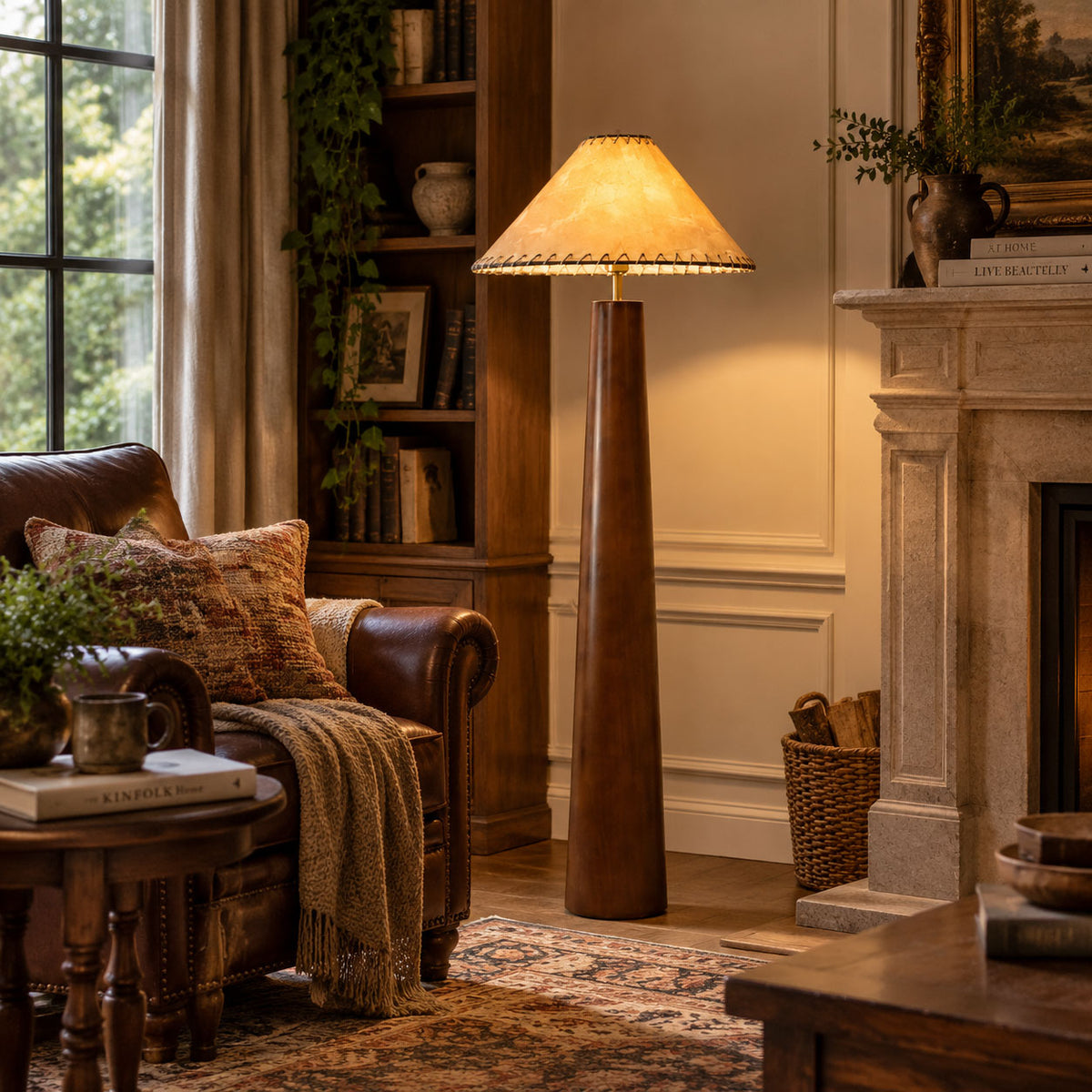 Crestview Paper Column Floor Lamp