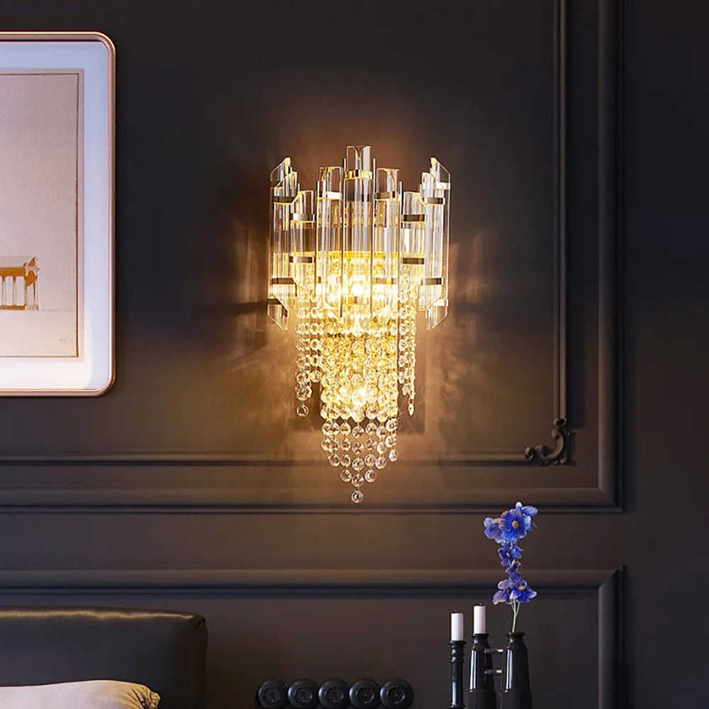 Crystal Tiered Luxury Wall Lamp