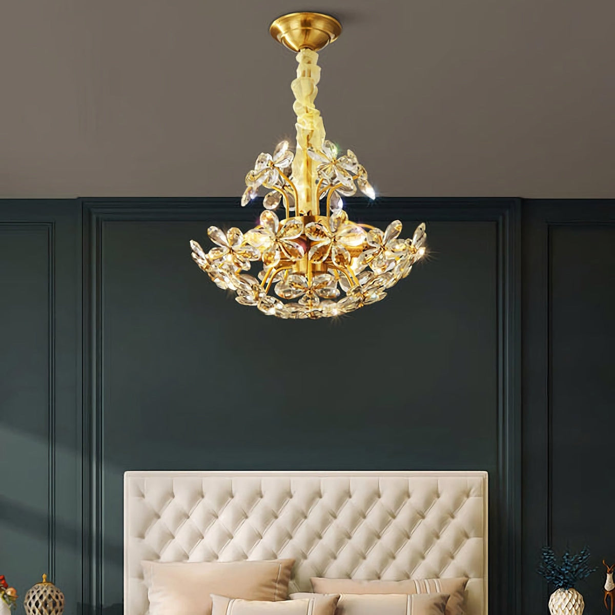 Crystal Flower Chandelier