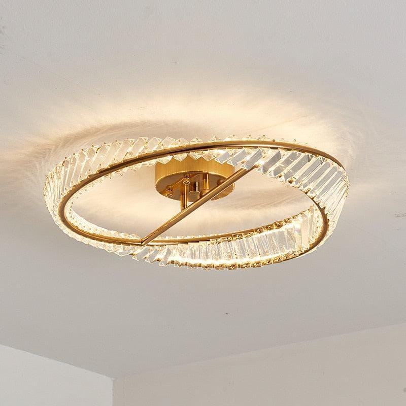 Wave Circular Crystal Ceiling Lamp