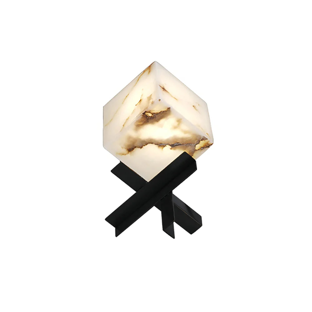 Cube Alabaster Table Lamp