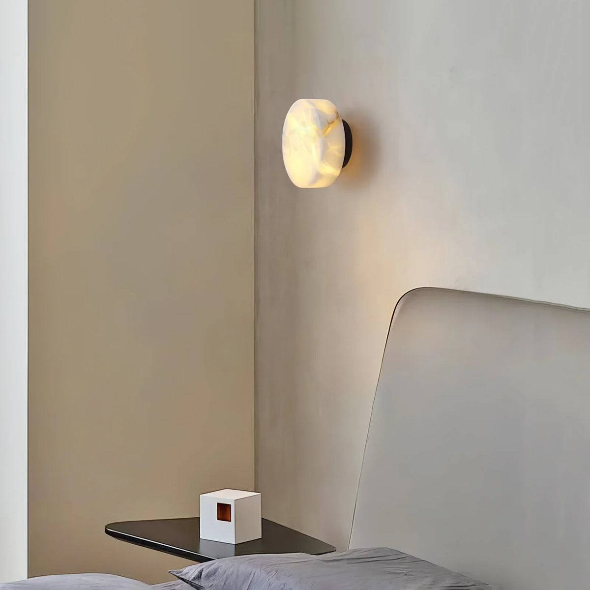 Domino A Cylindrical Alabaster Wall Light