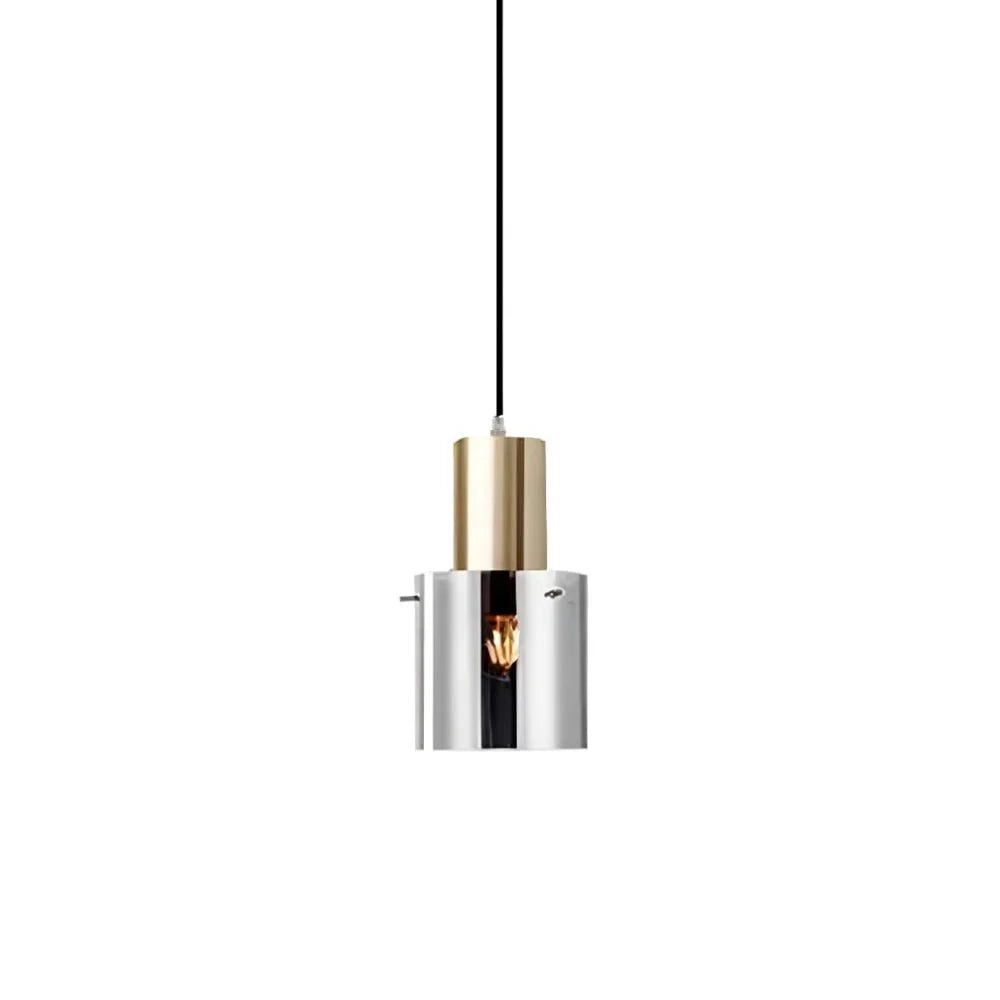 Cylindrical Glass Pendant Light