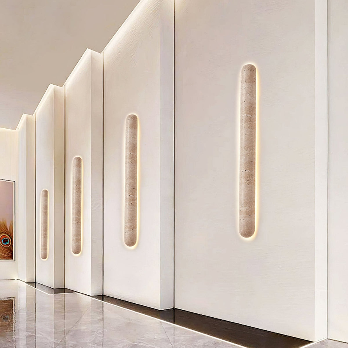 Pills Travertine Liora Wall Sconce