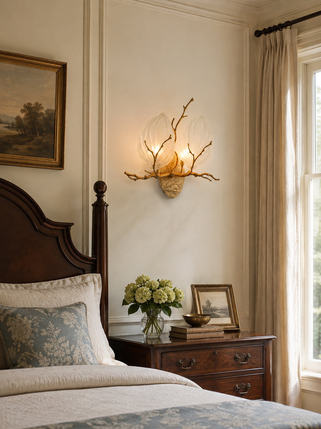 Auriira Leaf Branch Brass Sconce