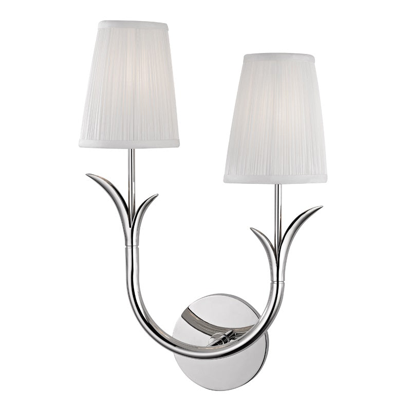Elys Brass Fabric Wall Lamp