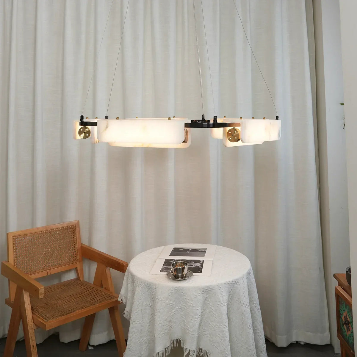 Delia Alabaster Chandelier