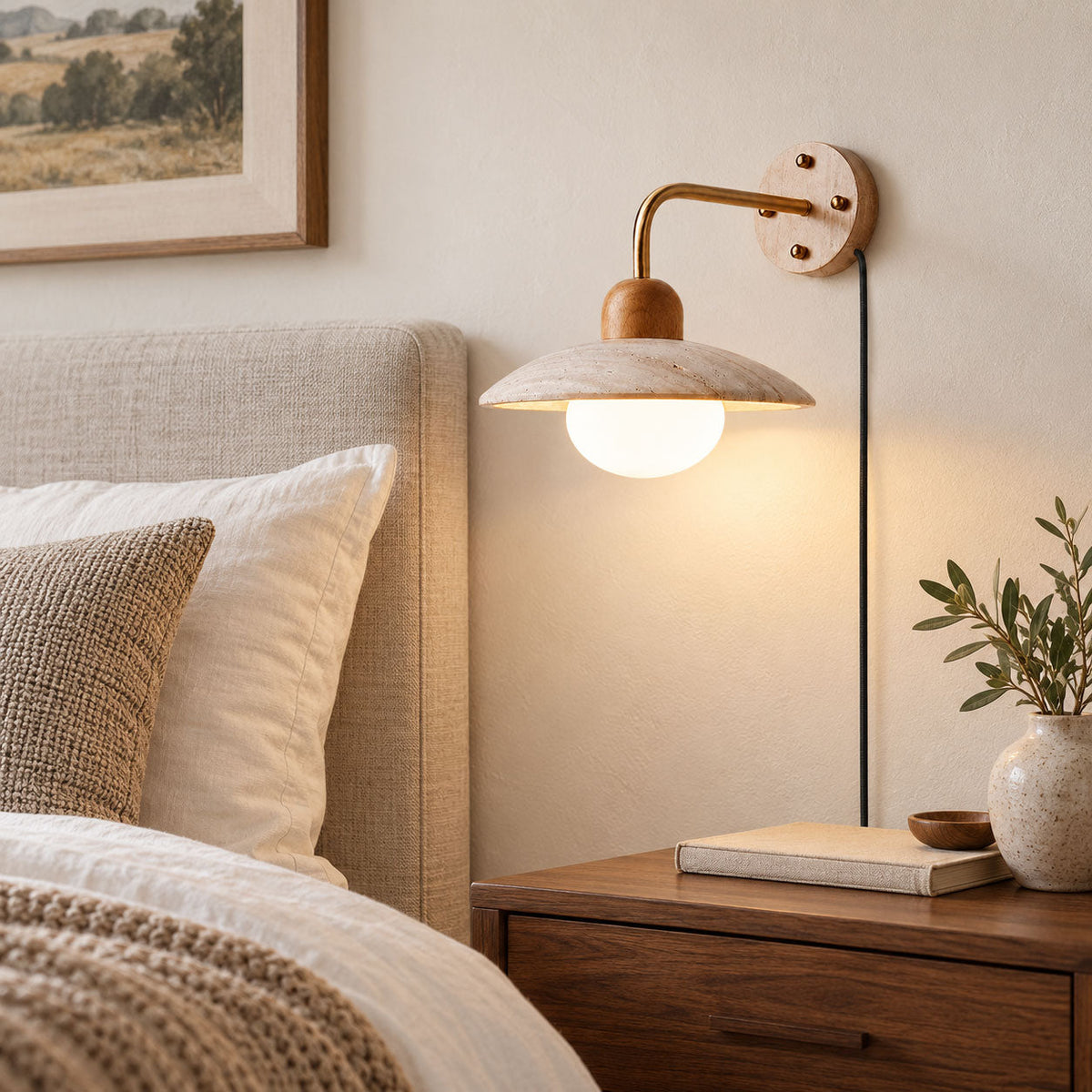 Dome Arm Plug-in Wall Lamp