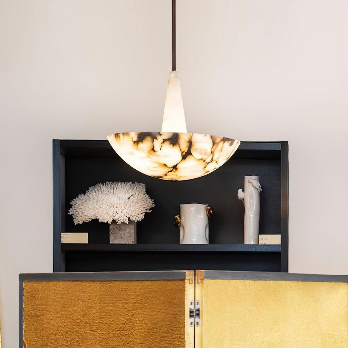 Dome Alabaster Domus Pendant Light