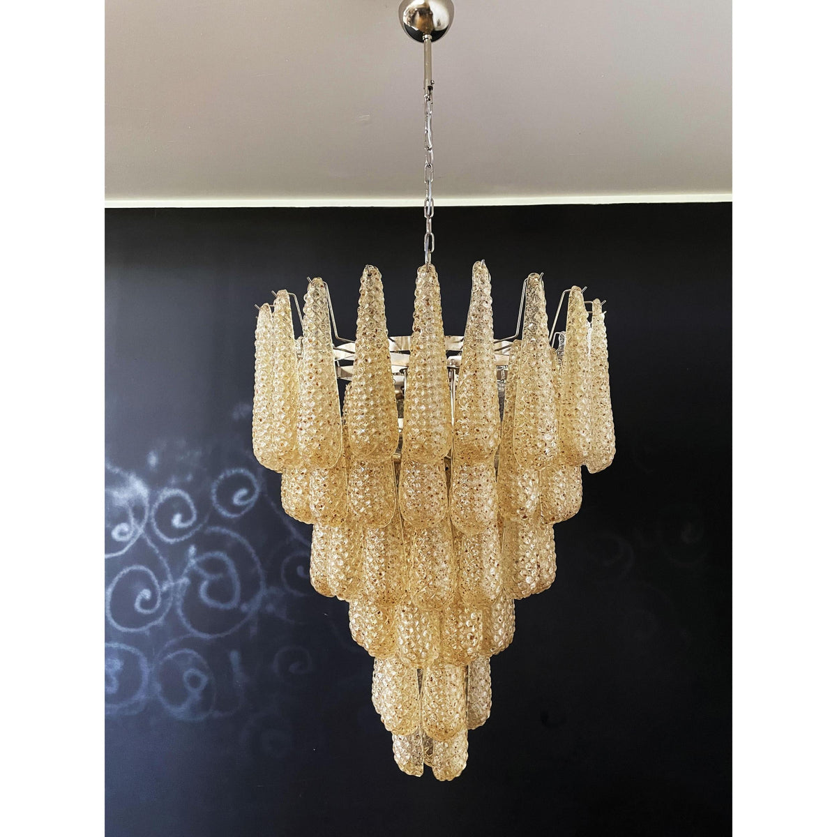 Inset Drop Murano Glass Chandelier