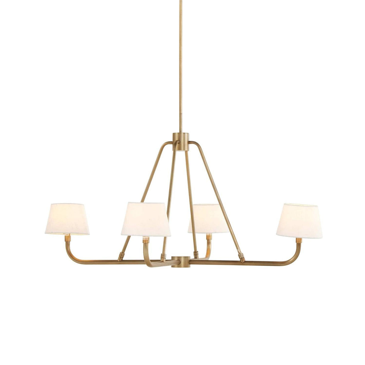 Nook Vintage Industrial Brass Chandelier