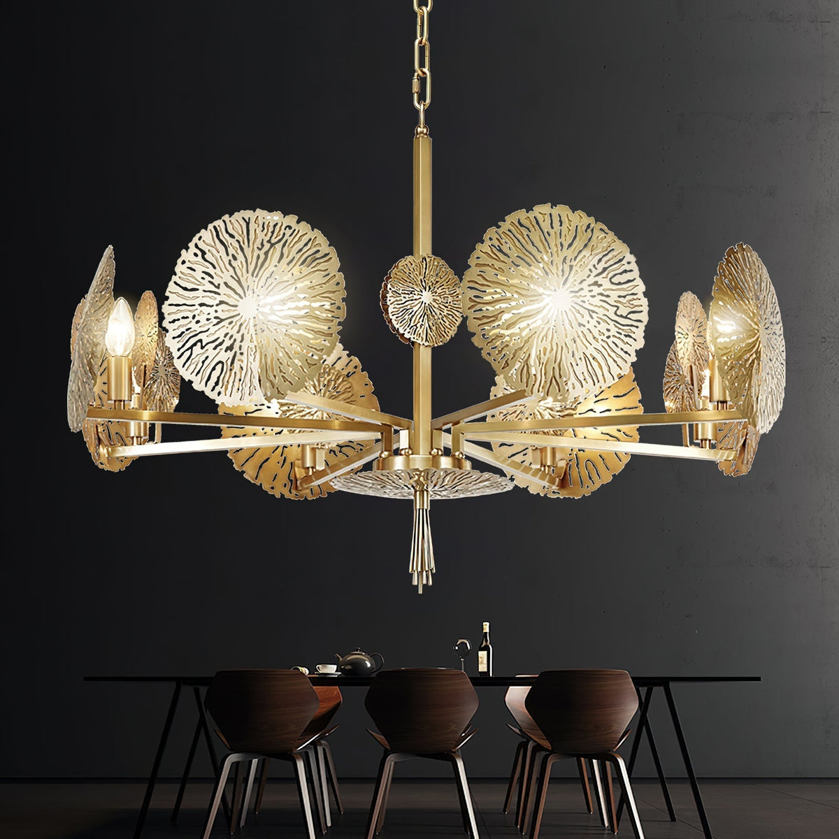 Orb Brass Chandelier