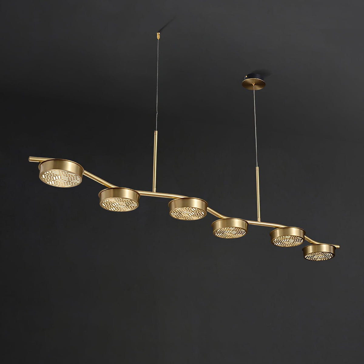 Alta Linear Brass Chandelier