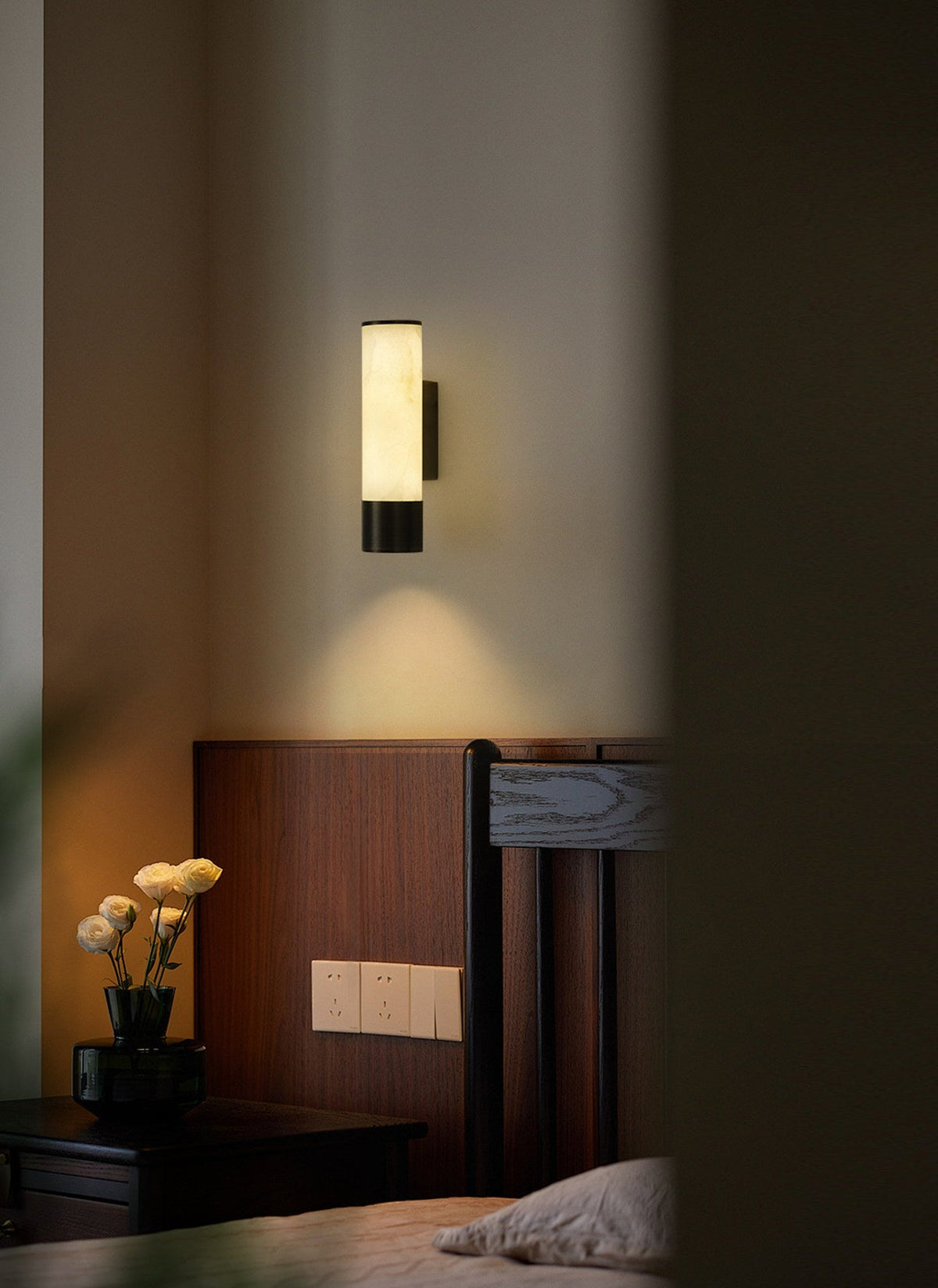 Alabaster Elara Cylindrical Wall Lamp