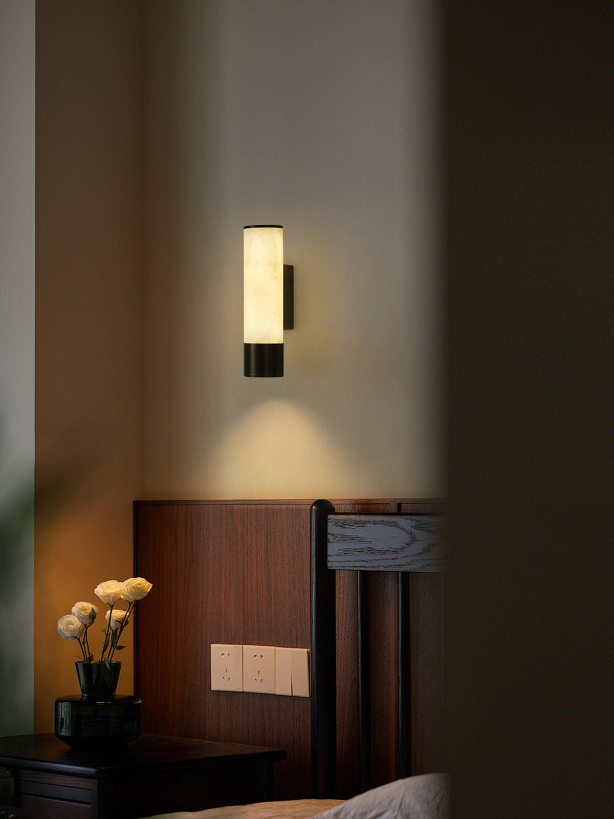 Alabaster Elara Cylindrical Wall Lamp