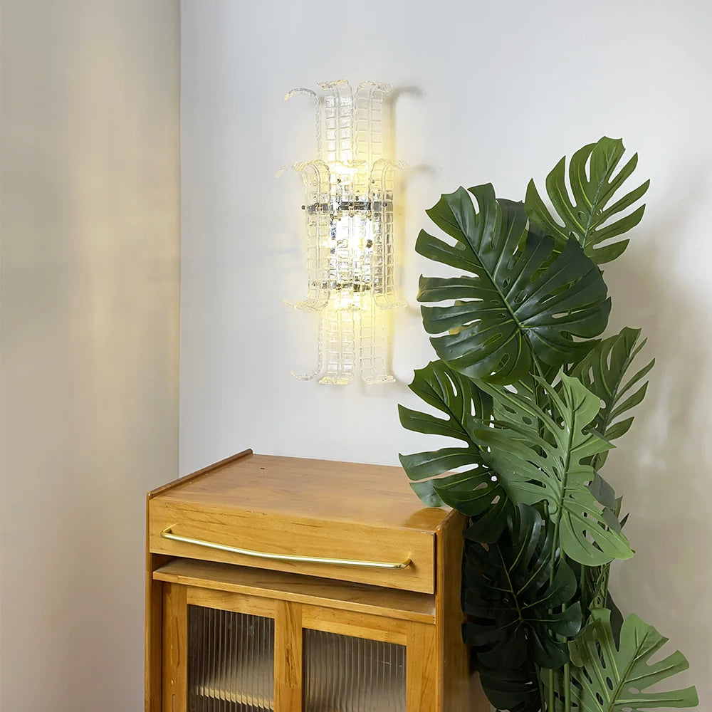 Leaf Shape Glass Wall Sconce
