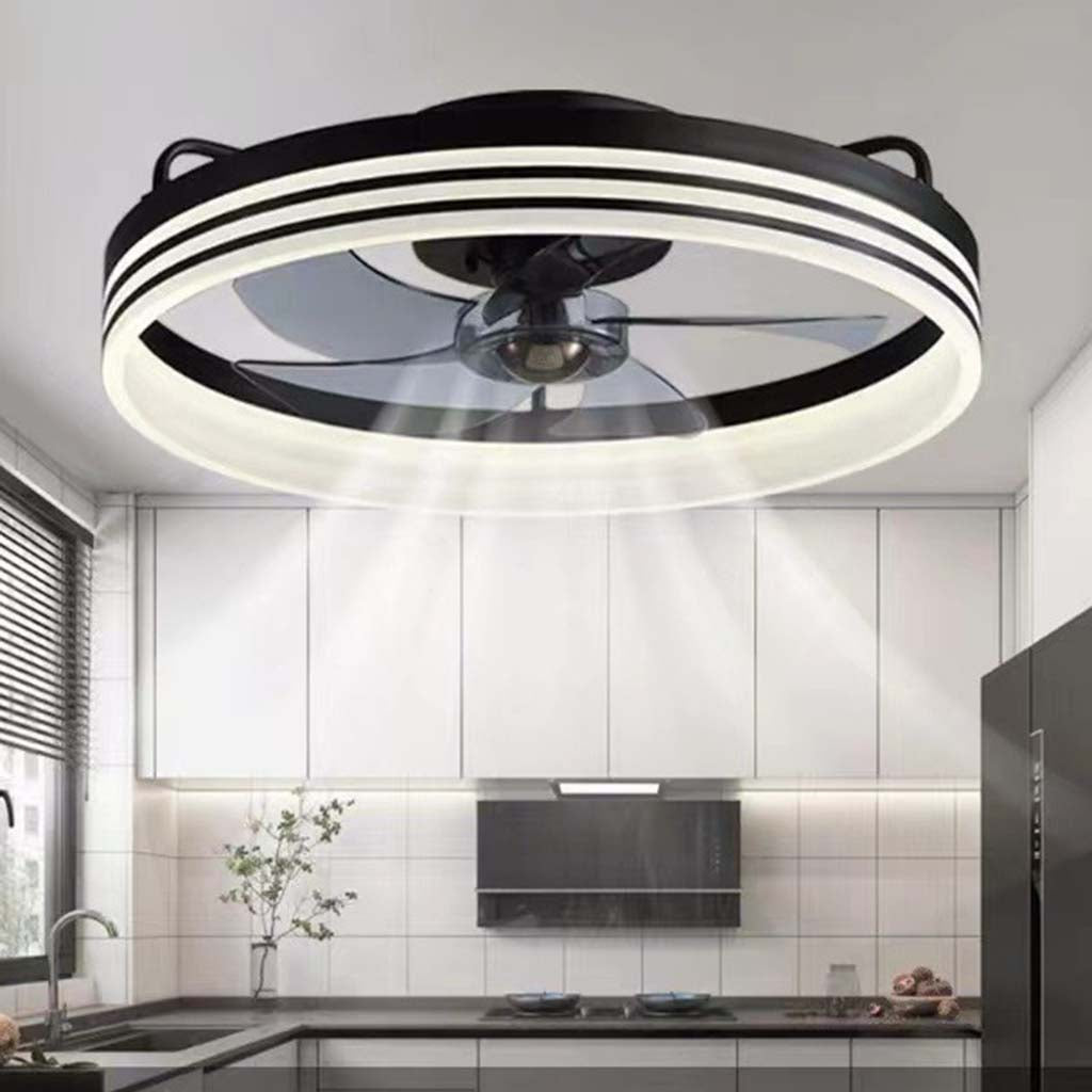 Fandelier Ceiling Fan with Light Minimalist Round LED