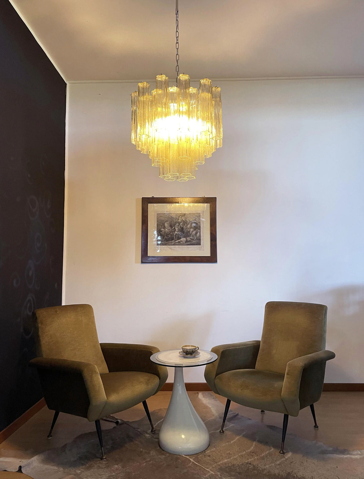 Fantastic Amber Tubes Chandelier