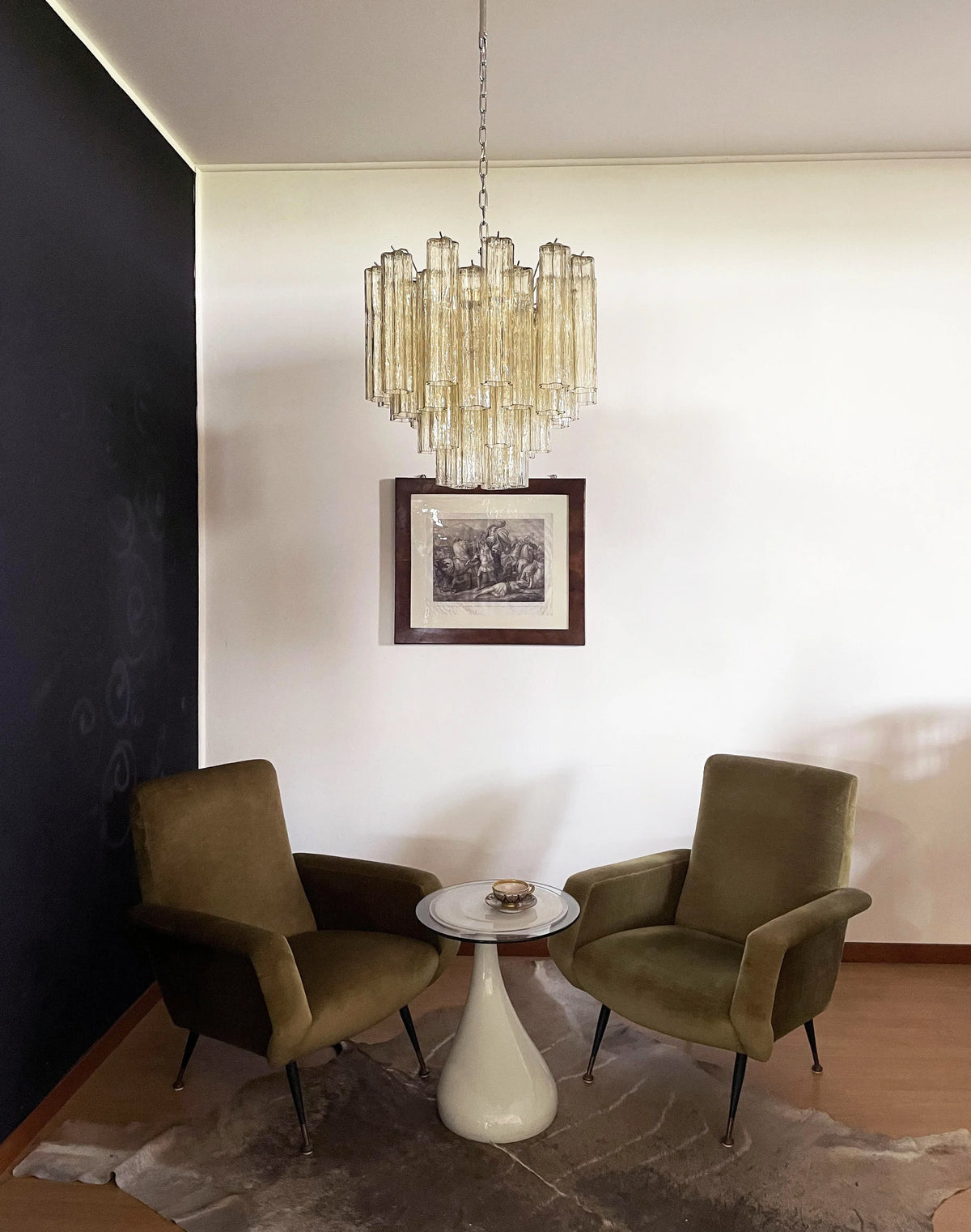 Fantastic Amber Tubes Chandelier
