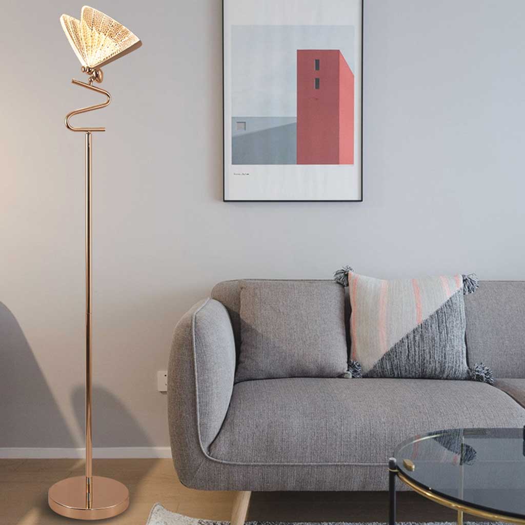 Floor Lamp Modern Decorative Butterfly, Gold