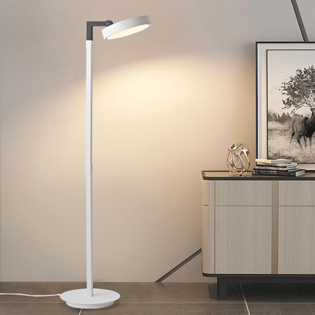 Floor Lamp Dimmable Adjustable LED Minimalist, White