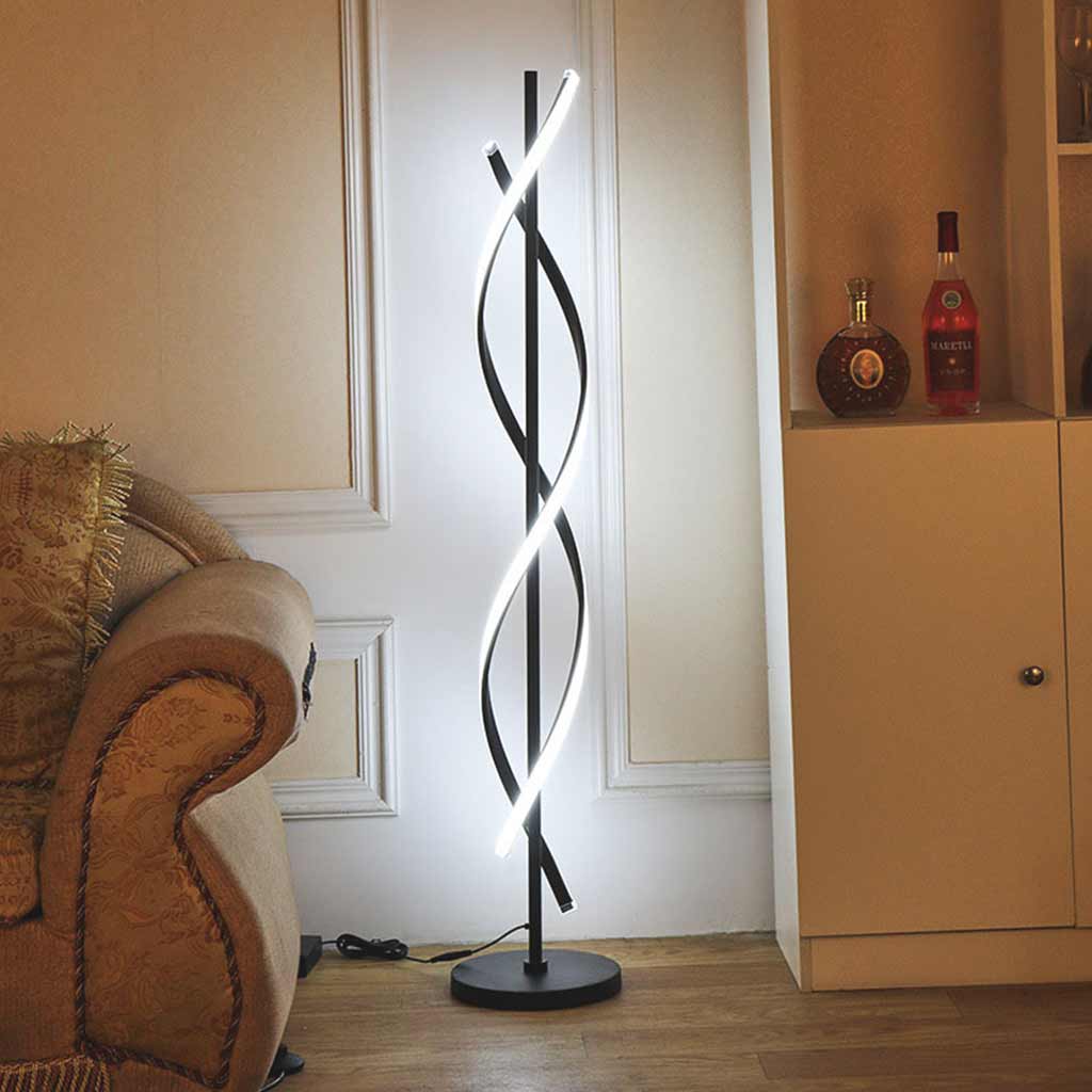 Floor Lamp Minimalist Spiral LED, Black / White