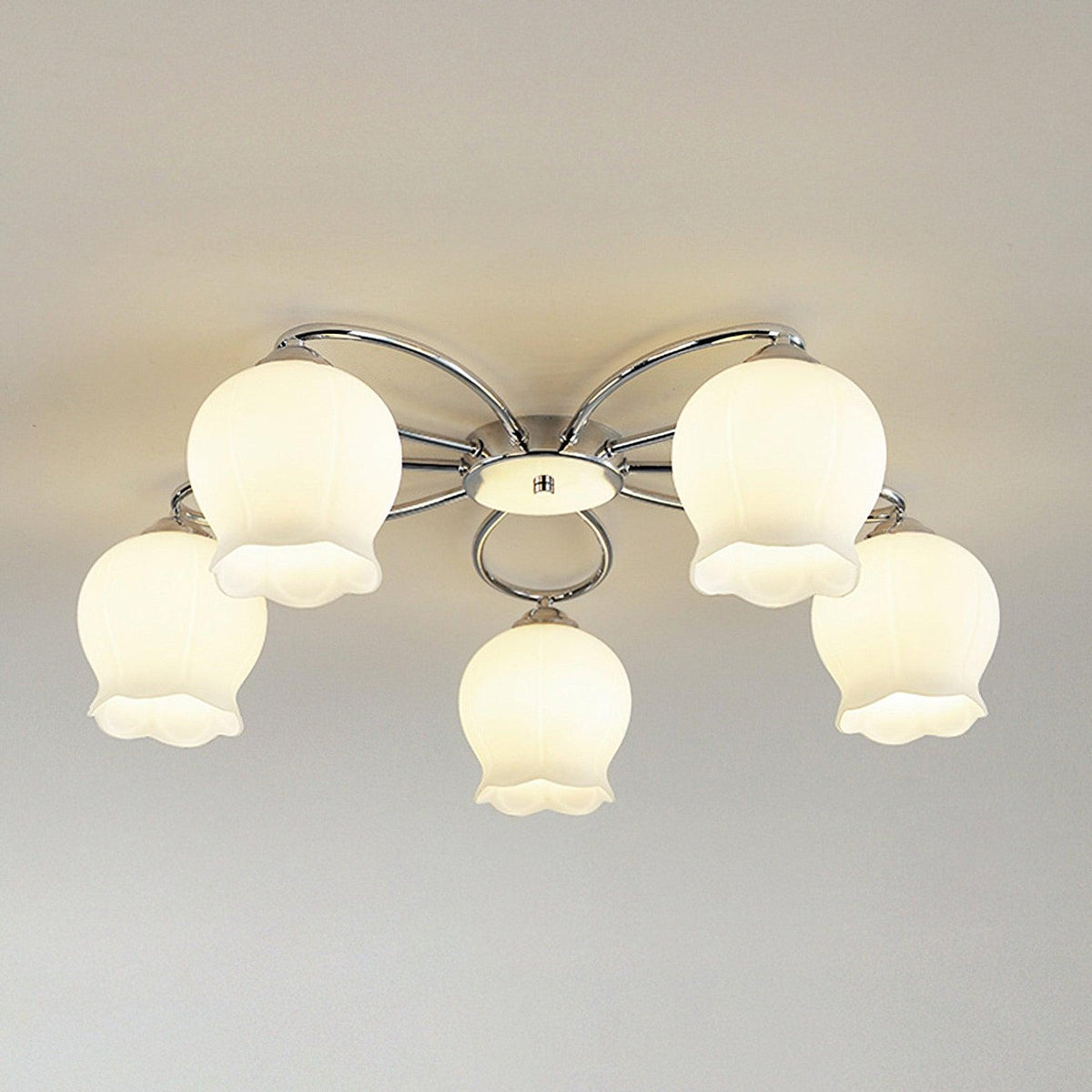 Floral Glass Ceiling Lamp