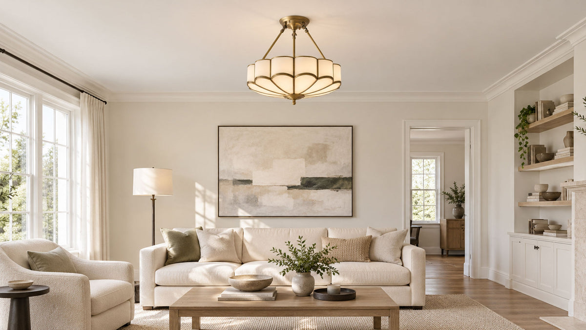 Flower Shape Glass Ceiling Light