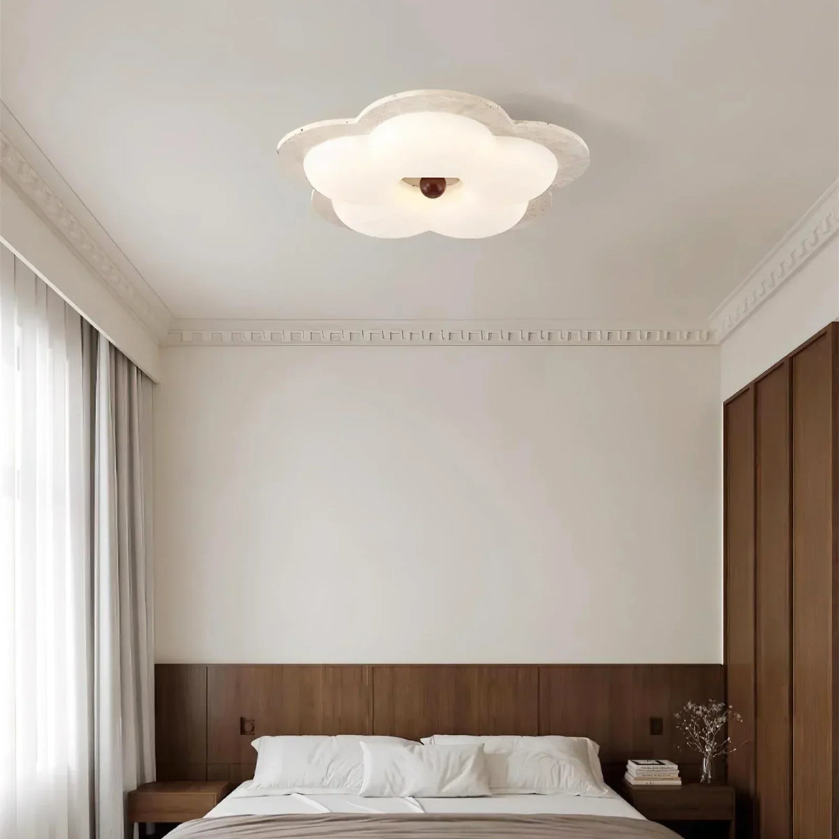 Flower Travertine Lumi Ceiling Light