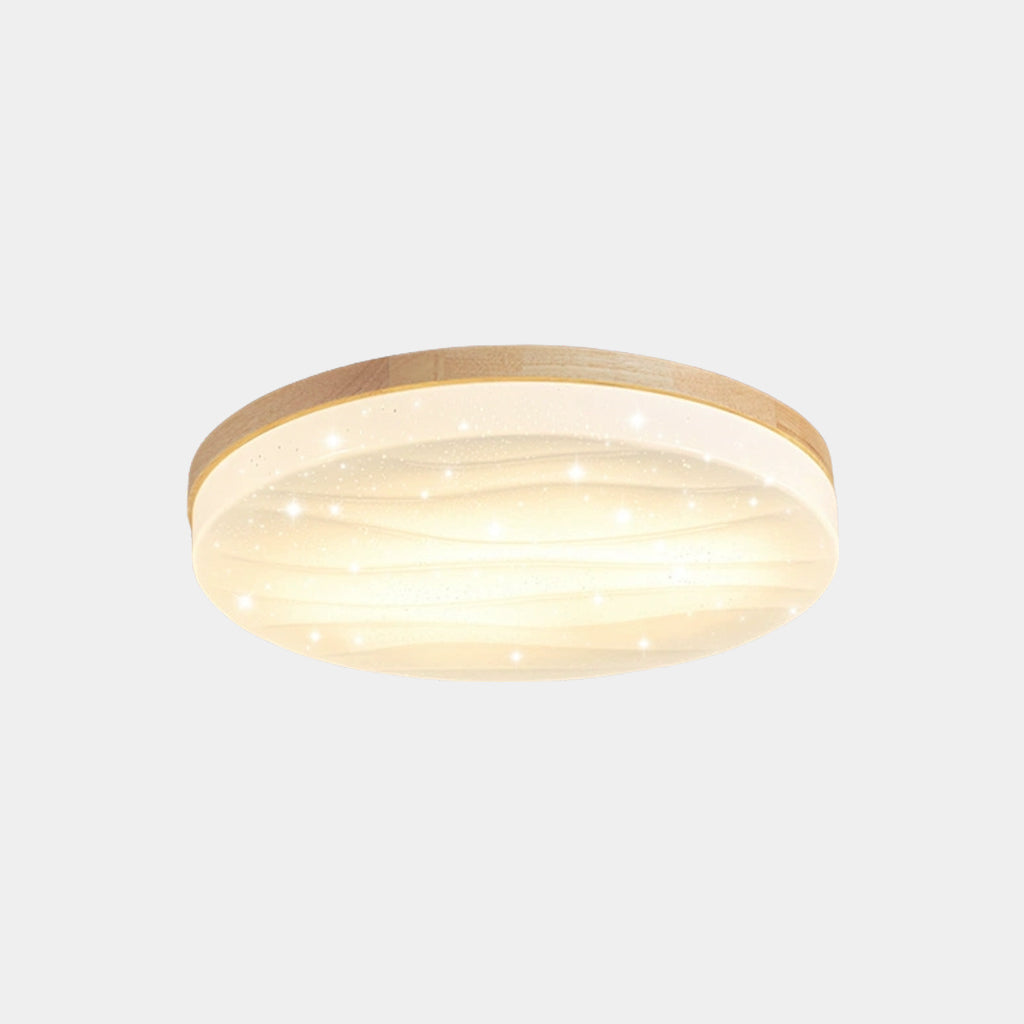 Flush Mount Ceiling Light Modern Geometric Wood