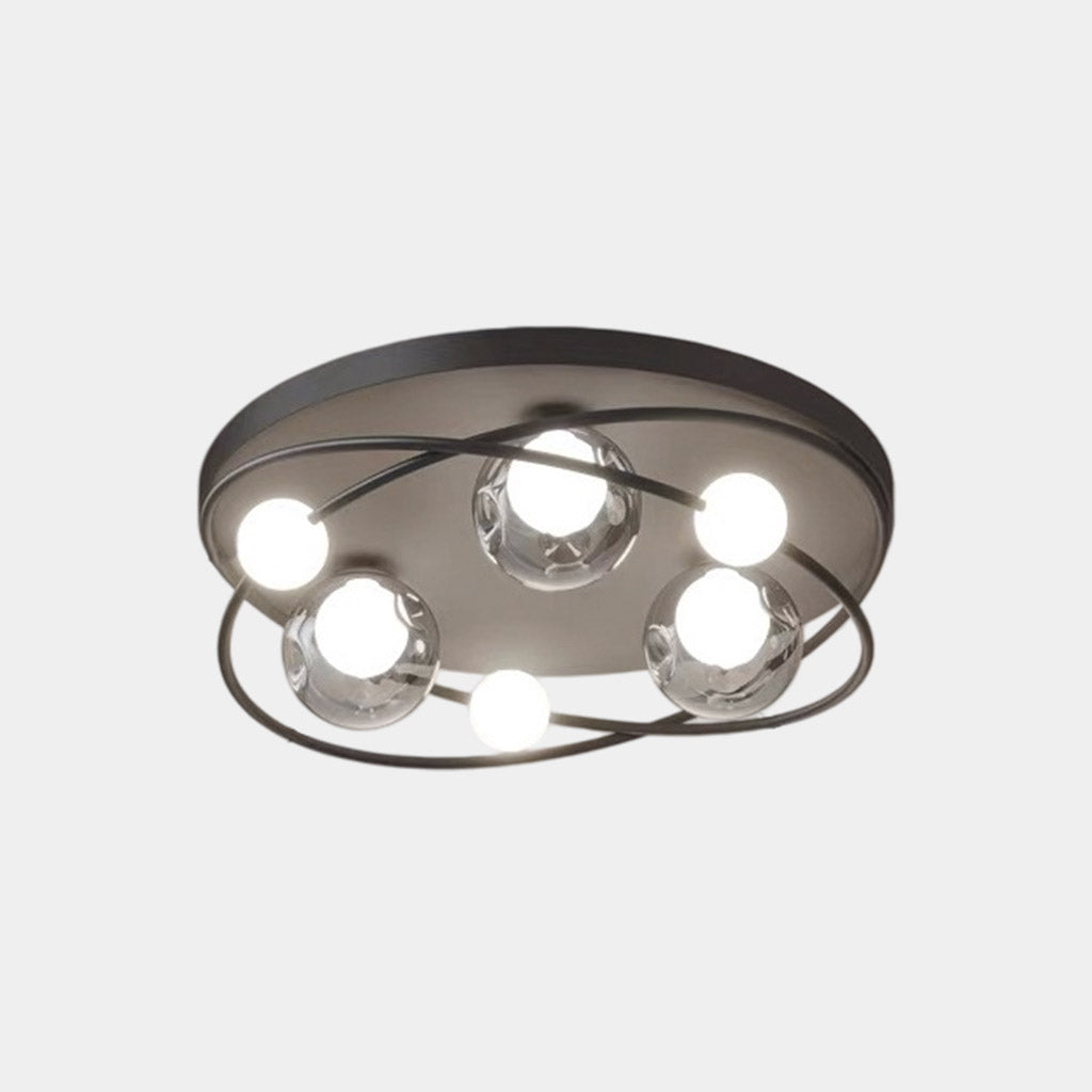 Flush Mount Globe Ceiling Light Italian 6-Light Round LED