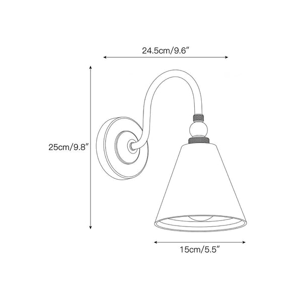 Forna Brass Wall Sconce