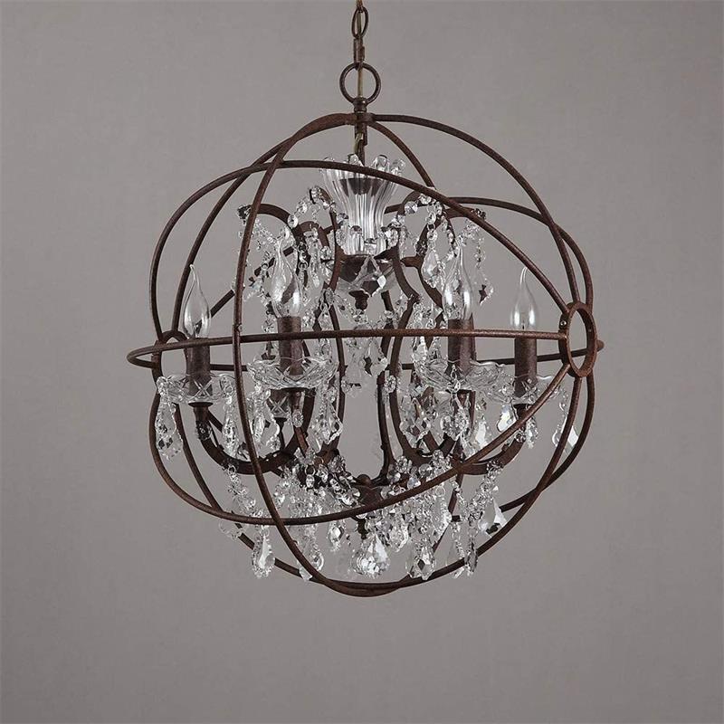 Sylirara Traditional Single Orb Crystal Pendant Lamp