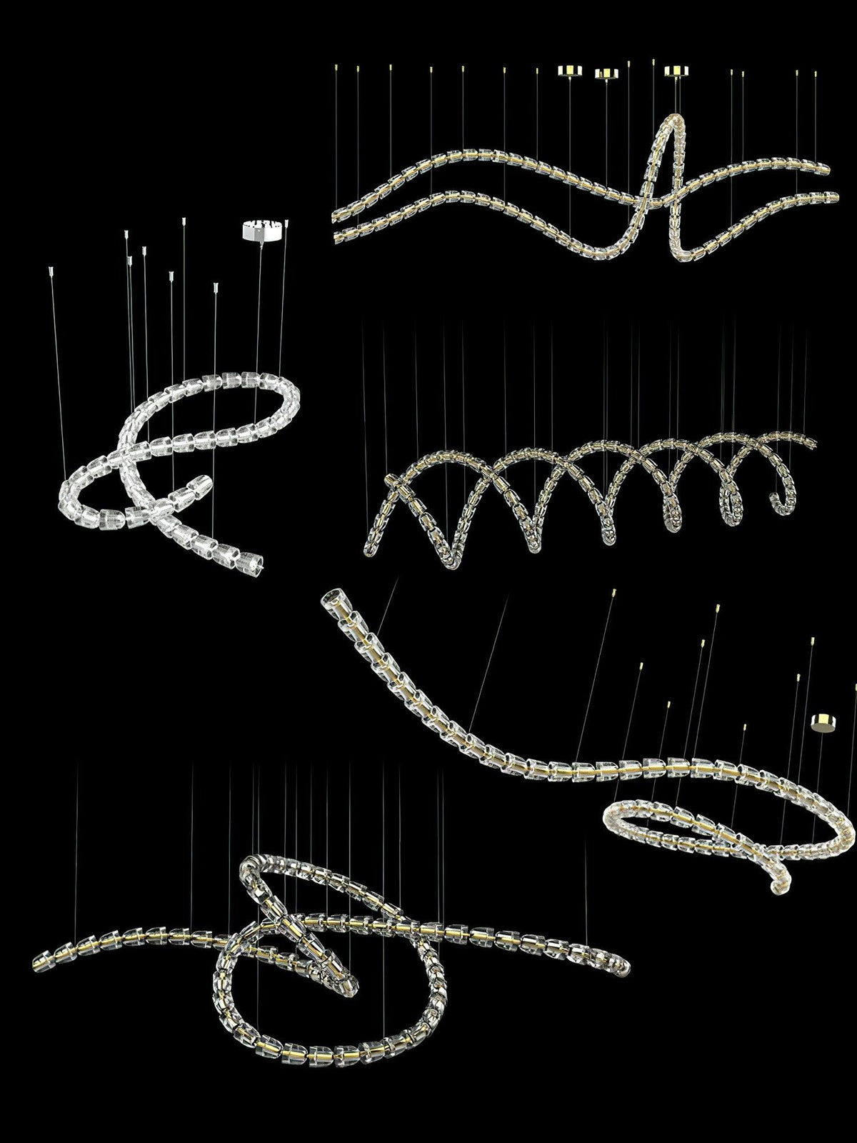 Gabriel Wave LED Chandelier