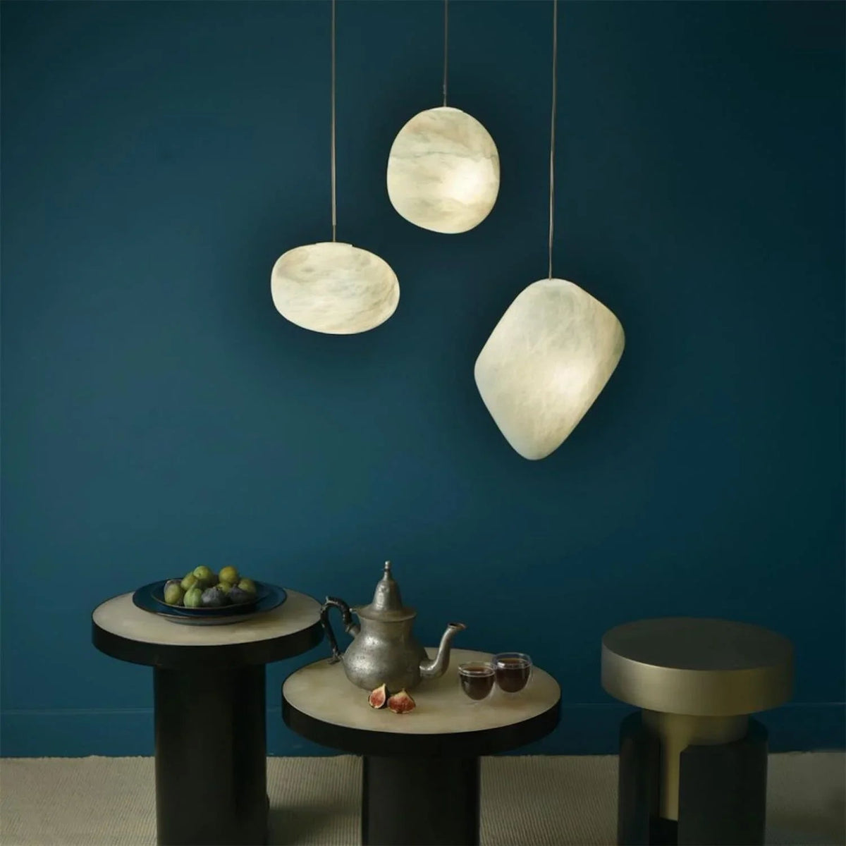 Semicircular Alabaster Pendant Light