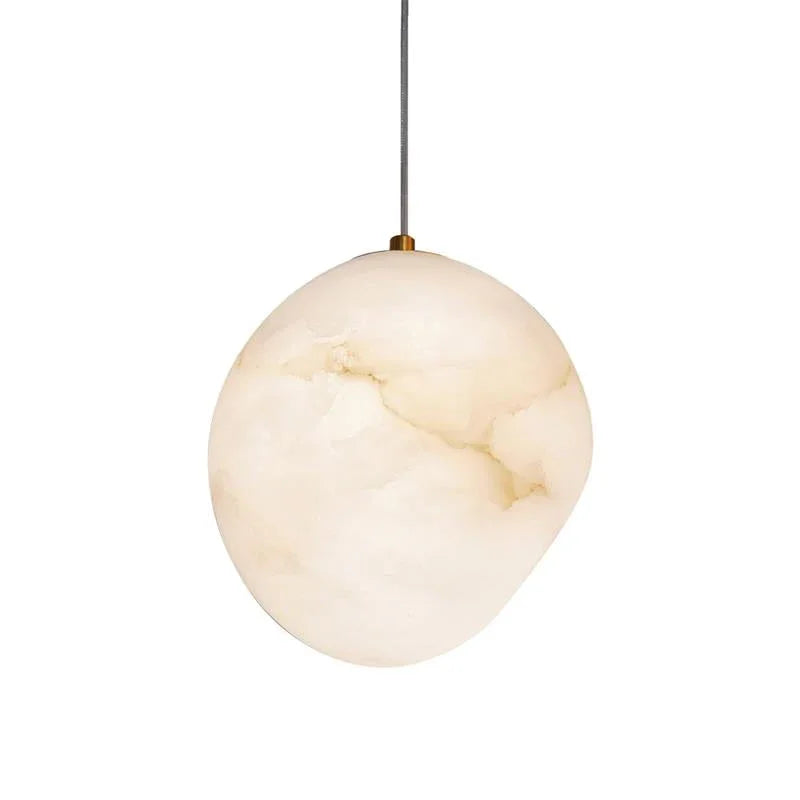 Semicircular Alabaster Pendant Light