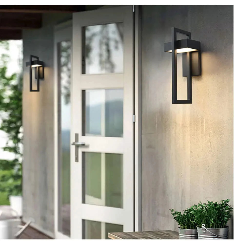 Geometric Outdoor Wall Mount Light Fixture