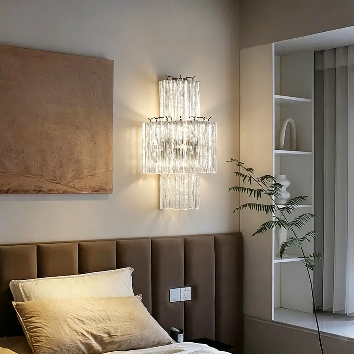 Glacier Tier Glass Wall Light