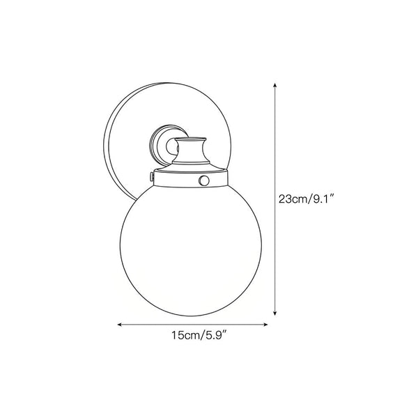 Hayes Glass Ball Wall Sconce