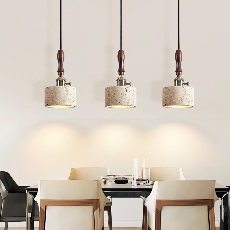 Cylinder Franciska Travertine Pendant Lamp
