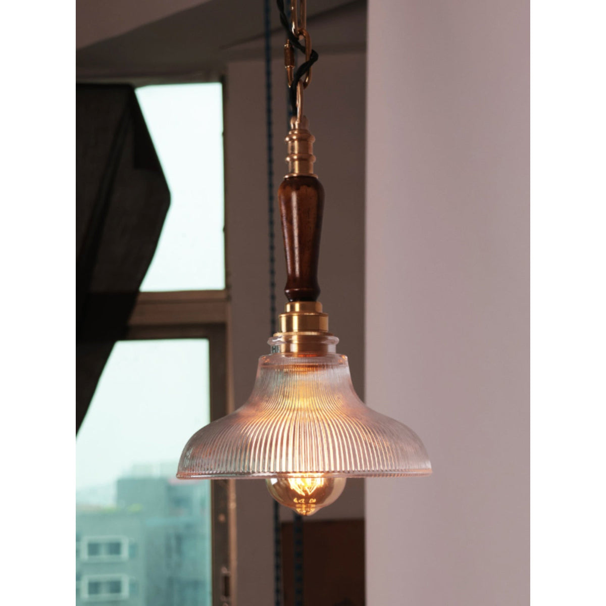 Zomiror Brass Glass Pendant Light