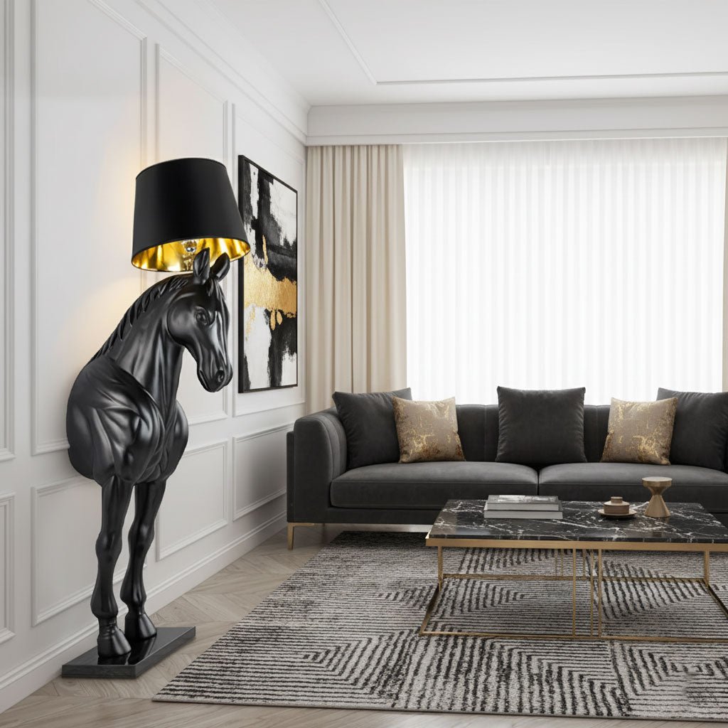 Derion Fabric Resin Floor Lamp