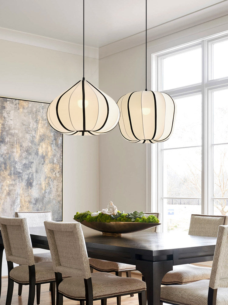 Husk Ribbed Stretch Fabric Pendant Lamp